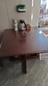 樂(lè )系（LEXI） 折疊餐桌家用小戶(hù)型可移動(dòng)桌椅組合可伸縮吃飯桌子 實(shí)木折疊餐桌-胡桃色140CM長(cháng)+2椅 曬單實(shí)拍圖