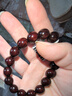 妍韻珠寶收藏級爆金星印度小葉紫檀手串文玩佛珠男女檀香手鏈12mm重18克 曬單實(shí)拍圖
