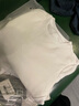 拇指白小T【可機洗拒水鵝絨T】秋冬男女羽絨保暖T恤上衣打底衫 女皓白 M 曬單實(shí)拍圖