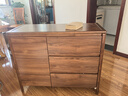 言木智實(shí)木斗柜臥室儲物柜床尾置物柜客廳靠墻五斗柜新中式抽屜收納柜子 板木【三抽一門(mén)斗柜】長(cháng)1米 曬單實(shí)拍圖