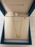 謝瑞麟（TSL）新年禮物18K金項鏈貓眼珠K黃鎖骨套鏈BE538 曬單實(shí)拍圖