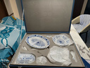 富玉景德鎮高顏值青花瓷玲瓏餐具套裝高級感喬遷家用輕奢陶瓷碗碟 萬(wàn)壽蓮套裝（釉下彩） 58頭 曬單實(shí)拍圖