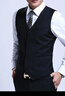 海派浩宇 西裝馬甲男修身商務(wù)正裝馬褂無(wú)袖高級感西服馬夾背心職業(yè)裝坎肩 黑色馬甲 XL (175) 推薦55-65KG 曬單實(shí)拍圖