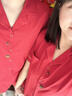 芬騰可安結婚情侶睡衣女夏季2026年新款短袖紅色新年本命年男家居服兩件套 7966 M 女+XL男 曬單實(shí)拍圖