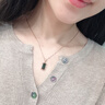 廷亮1.7克拉綠碧璽吊墜 18K金鑲鉆 彩色寶石吊墜送愛(ài)人 配18K金項鏈 曬單實(shí)拍圖