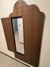 百思木實(shí)木洞洞板穿衣鏡置物掛衣架一體遮擋電表箱隱藏式隱形推拉全身鏡 180*90cm【雅典胡桃】 曬單實(shí)拍圖