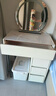 富禾梳妝臺臥室斗柜收納一體化妝桌床頭梳妝臺可伸縮燈鏡桌椅組合桌子 推薦【五斗柜 】80-100cm奶油白 單桌 曬單實(shí)拍圖