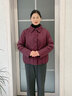 雋狐中老年輕薄羽絨服女短款媽媽保暖冬裝60歲70老人奶奶太太冬季外套 【新國標90絨】安可拉紅 2XL 【建議106-120斤】送運費險 曬單實(shí)拍圖