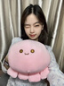 紫彤可愛(ài)章魚(yú)團子公仔暖手抱枕女生毛絨玩具冬天學(xué)生手捂保暖娃娃禮物 米白色-星星眼 35厘米（能插手） 曬單實(shí)拍圖