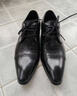 MAGIOPY奢侈高端品牌高檔鱷魚(yú)紋壓花尖頭皮鞋男士真皮系帶商務(wù)正裝鞋子潮 黑色 40 曬單實(shí)拍圖
