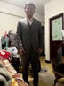 利郎西裝三件套男創(chuàng  )駁領(lǐng)春季26新款時(shí)尚條紋九分折邊褲腳男士西服套裝 深灰（G6CXF021SA） XL (175/88A) 曬單實(shí)拍圖