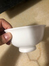 浩雅景德鎮陶瓷碗具套裝陶瓷米飯碗湯碗純白4.5英寸高腳碗10個(gè)裝 曬單實(shí)拍圖