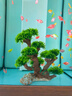 共度（Gong Du）魚(yú)缸裝飾造景擺件樹(shù)脂工藝品假山仿真沉木莫斯水 仿真沉木莫斯水草 外貿綠 曬單實(shí)拍圖