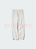 優(yōu)衣庫女裝法蘭絨舒適長(cháng)褲/全棉柔軟寬松直筒休閑褲新款478849 02 淺灰色 S 曬單實(shí)拍圖