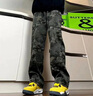 MON-LIST牛仔褲男士秋季直筒寬松美式高街伐木工裝褲子MLK13迷彩軍綠2XL 曬單實(shí)拍圖