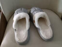 普步仕品牌棉拖鞋男冬季居家室內加絨保暖休閑毛拖外穿大碼防滑包頭鞋男 灰色 41 曬單實(shí)拍圖