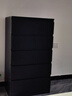 斗柜五斗柜臥室抽屜柜床尾收納置物柜客廳靠墻黑色感儲物柜子 【單排五抽】黑60-40-109CM 曬單實(shí)拍圖