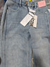 izzueit復古水洗加絨加厚牛仔褲女冬季保暖寬松百搭舒適顯瘦闊腿長(cháng)褲 曬單實(shí)拍圖