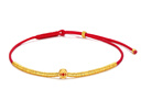 金至尊（3DG Jewellery）財源滾滾黃金手鏈紅繩轉運珠足金999古法手鏈生日禮物計價(jià) 總重2.53克（金重2.38克） 曬單實(shí)拍圖