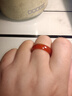 西璽 天然紅黑瑪瑙戒指情侶玉髓戒指男女玉石指環(huán)玉戒子 曬單實(shí)拍圖
