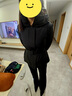 歌莉婭【95白鵝絨】沖鋒衣羽絨服女2025新款戶(hù)外極寒收腰外套1ECC8B630 00B黑色 M 曬單實(shí)拍圖