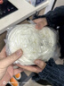 衣織都繡冰條線(xiàn)柔軟粗毛線(xiàn)手工diy織圍巾毛線(xiàn)團鉤針勾拖鞋男女手編材料包 01奶白 曬單實(shí)拍圖