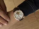 勞力士瑞士進(jìn)口男士手表機械表夜光防水鑲真鉆鏤空飛輪真皮帶男表 G3806棕皮玫殼白面【進(jìn)口機芯】真鉆鑒定卡 曬單實(shí)拍圖
