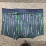 Calvin Klein內衣男印花滿(mǎn)印輕薄順滑ck無(wú)痕低腰防夾臀四角褲平角內褲男 ZGG-彩條藍 L 曬單實(shí)拍圖