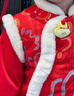巴拉巴拉童裝兒童套裝男童女童新中式兩件套2025新款春裝小棉襖保暖拜年服 紅色調00366 90 曬單實(shí)拍圖