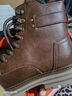 JASONWOOD奢侈品男鞋馬丁靴男款冬季新款真皮保暖棉鞋男高幫休閑加絨雪地靴 棕色加絨款【順豐包郵】 皮鞋碼 41 (255mm) 曬單實(shí)拍圖
