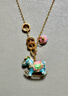 周大生【新年禮物】彩色搖搖木馬珍珠項鏈本命年生肖馬送女友情人節禮物 曬單實(shí)拍圖