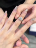 Grace Girl培育鉆石一克拉戒指女交叉皇冠鉆戒訂婚結婚情人節禮物送女友老婆 銀款1克拉培育鉆石戒指 9-20號圈口（聯(lián)系客服備注圈口） 曬單實(shí)拍圖