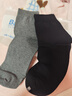 京東京造【100%純棉10A抗菌】秋冬襪子男防臭透氣休閑商務(wù)中筒襪 黑灰 曬單實(shí)拍圖
