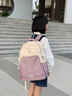 卡米羊2025新款初中生書(shū)包女生小學(xué)生一到六年級女孩兒童護脊減負雙肩包 大號藕粉+送加油鴨【4-9年級】 曬單實(shí)拍圖