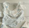 babycare嬰兒純棉口水巾花瓣圍嘴新生寶寶口水圍兜云端小狗3條裝28*28cm 曬單實(shí)拍圖