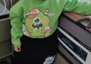 巴布豆男童套裝春季新款寶寶衣服兒童洋氣百搭中小童休閑卡通風(fēng)格春裝 果綠 綠怪巴布+灰 巴布綠爪X 100 曬單實(shí)拍圖