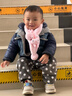 貝比兒童圍巾寶寶圍脖秋冬寶寶外出圍脖毛絨防風(fēng)保暖男童女童夾棉圍巾 曬單實(shí)拍圖