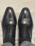 金利來(lái)（Goldlion）【春夏煥新】男鞋商務(wù)皮鞋輕奢高檔時(shí)尚牛津鞋G563430765AAA黑40 曬單實(shí)拍圖