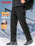 鴨鴨（YAYA）三防加厚直筒羽絨褲男士冬季中青年加絨保暖休閑外穿長(cháng)褲子 曬單實(shí)拍圖