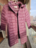 皮爾卡丹（pierre cardin）2025年羽絨棉服女中長(cháng)款長(cháng)款修身顯瘦長(cháng)過(guò)膝輕薄棉衣冬季外 紫色  2XL 117-132斤 曬單實(shí)拍圖