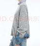 JNBY/江南布衣【商場(chǎng)同款】25冬新品毛針織衫女牛仔針刺拼接5P0312720 072/中雜灰 S 曬單實(shí)拍圖