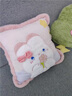 DEATKN德國抱枕毯子兩用二合一枕頭被子女生辦公室午睡車(chē)載車(chē)用沙發(fā)靠墊 捧花粉兔子 含枕芯 【中號38*38cm 毯子展開(kāi)1*1.5m 曬單實(shí)拍圖