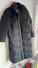 特步（XTEP）門(mén)店同款 鴨絨羽絨服男款連帽長(cháng)款加厚防風(fēng)保暖外套 正黑色 XL 曬單實(shí)拍圖