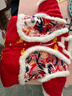 冬季嬰兒拜年服300g夾棉加厚寶寶棉襖加絨新生兒滿(mǎn)月周歲禮服棉服 帶帽-1835大紅龍騰云加厚棉襖 66cm 曬單實(shí)拍圖