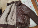 伊芙麗（eifini）伊芙麗環(huán)保皮可雙面穿格紋花邊下擺設計羽絨服夾克外套25冬新款 咖啡 M 曬單實(shí)拍圖