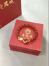 老鳳祥錦鯉平安扣銀手鏈女生紅瑪瑙手串圣誕節生日禮物女送女友老婆紀念 錦鯉戲蓮平安扣手鏈-品牌禮盒 曬單實(shí)拍圖
