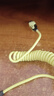 車(chē)載伸縮彈簧65W充電線(xiàn)四合一數據線(xiàn)適用華為蘋(píng)果16iPhone快充線(xiàn) 車(chē)載彈簧線(xiàn)（黃色）-1條裝 曬單實(shí)拍圖