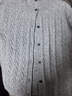 優(yōu)衣庫女裝紐花圓領(lǐng)針織開(kāi)衫/毛衣外套空調衫通勤秋冬新款488123 481477/03灰色 M 曬單實(shí)拍圖