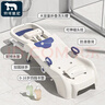 勞可里尼（NOCOLLINY）兒童洗頭躺椅寶寶洗頭神器可折疊家用小孩坐洗發(fā)嬰兒洗頭發(fā)床凳子 【豪華款】洗頭椅+洗頭槽+排水管 20°傾角靠背，洗頭不濕衣 曬單實(shí)拍圖
