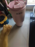 蘇泊爾（SUPOR）保溫杯女款水杯高顏值大容量吸管冰霸杯不銹鋼車(chē)載便攜式杯子禮物 嫩桃粉-升級陶瓷覆層內膽1000mL 曬單實(shí)拍圖